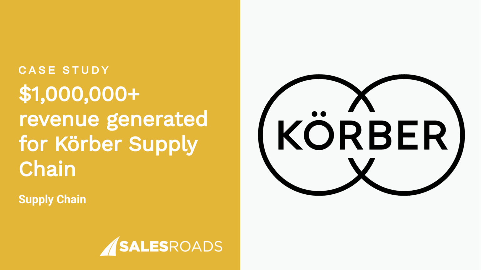 Case Study: $1,000,000+ revenue generated for Körber.